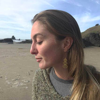 Art Deco Triangle Earrings