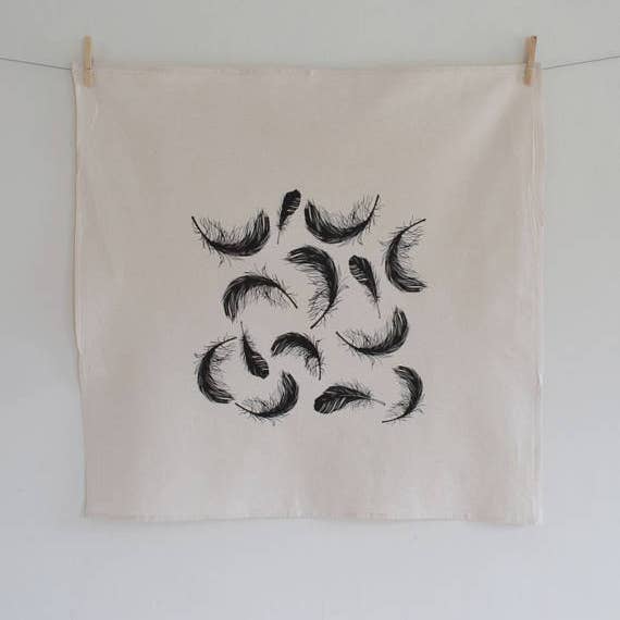 Crows Gather Tea Towel