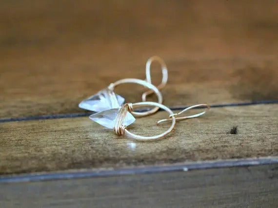 Albatross Crystal Quartz Earrings