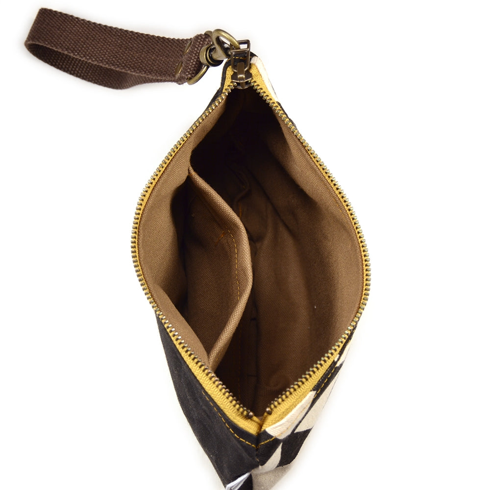 Large Wristlet in Waxed Canvas