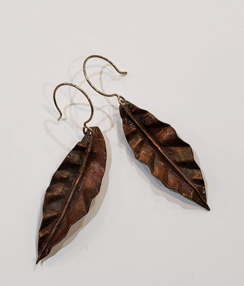 Copper Leaves Earrings