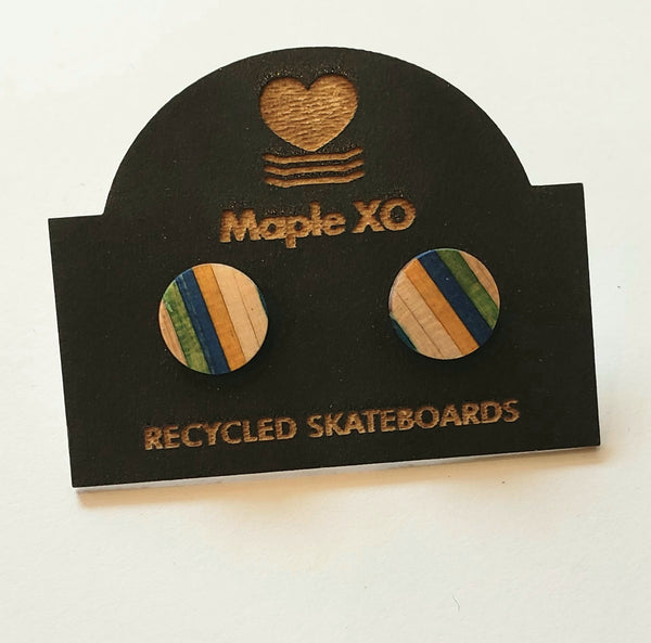 Circle Studs from Recycled Skateboards