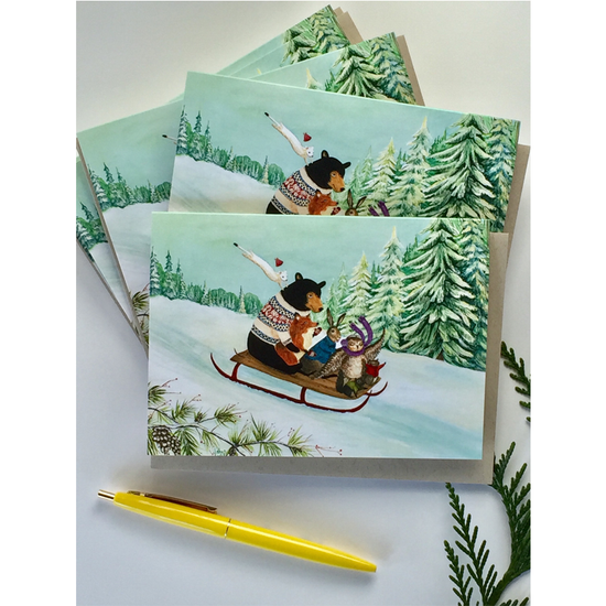 A Wintry Tantivy - Boxed Card Set of 6
