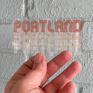 Portland Retro Fade Sticker