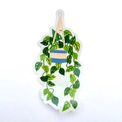 Transparent Hanging Pothos Sticker