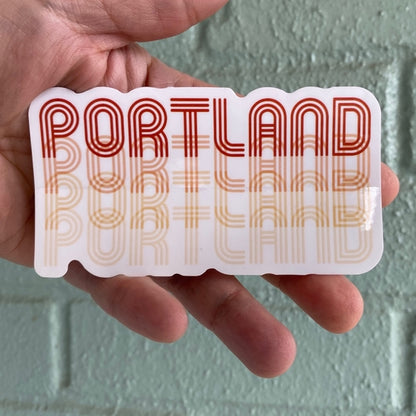 Portland Retro Fade Sticker