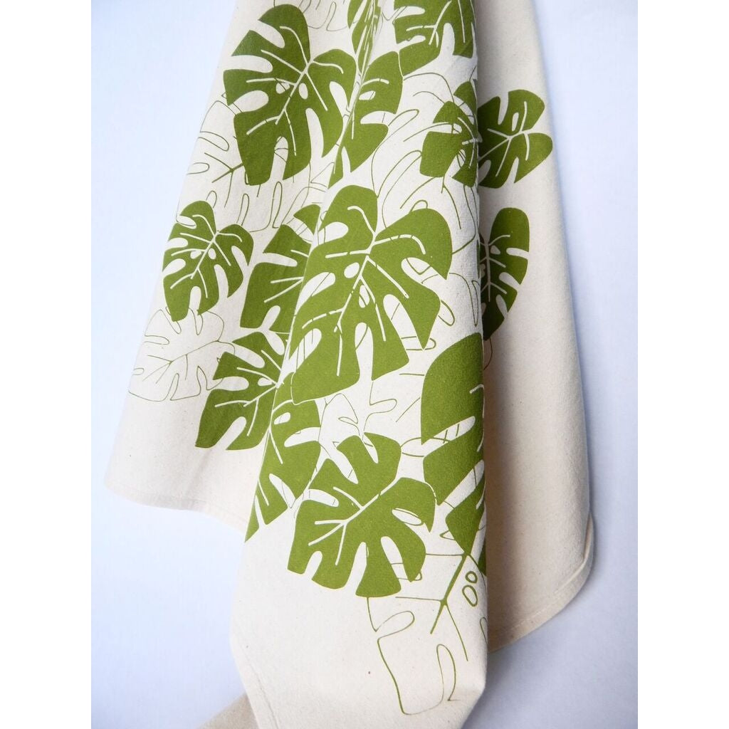 Monstera Plant Kitchen Tea Towel