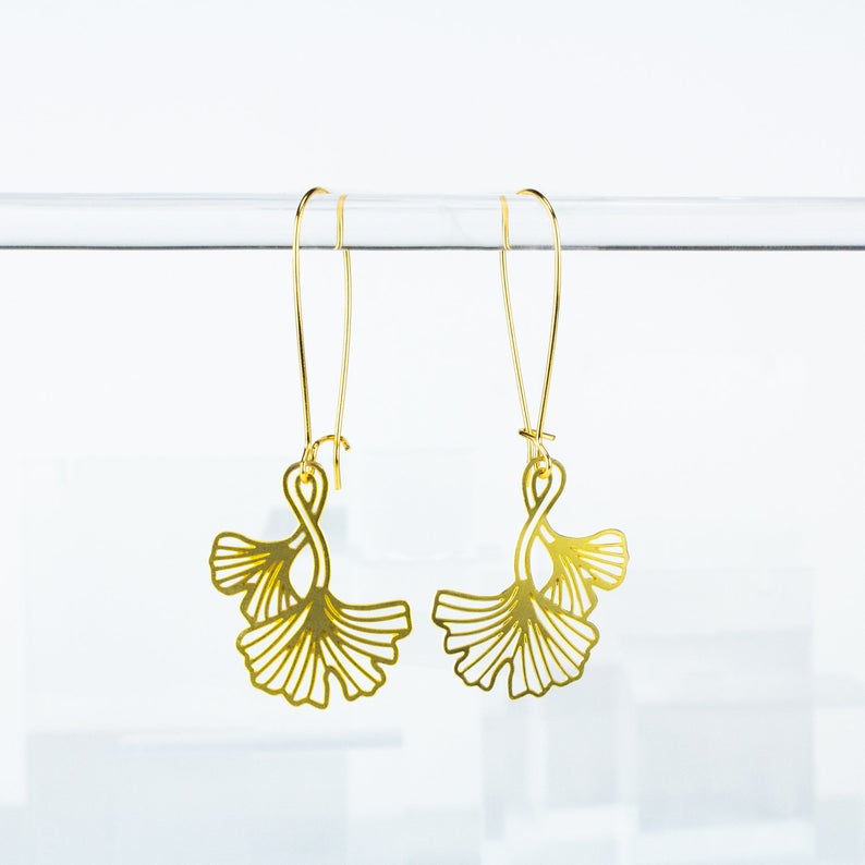 Ginkgo Leaf Earrings