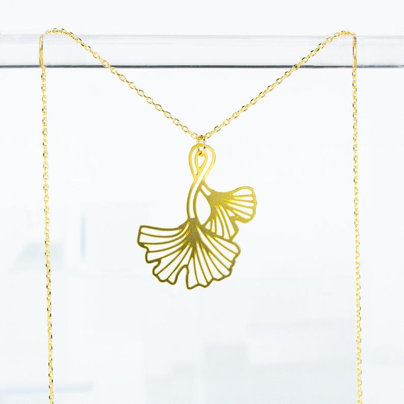 Ginkgo Leaf Necklace