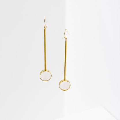 Aberrant Brass and Stone Earrings