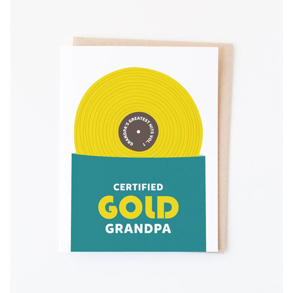 Gold Grandpa Card