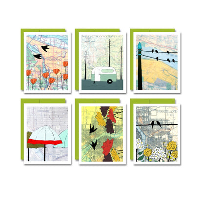 Map Paintings: Portland Card Set