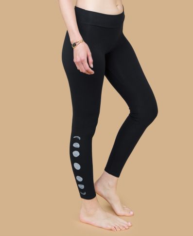 Moon Phases Black Leggings- Small Only
