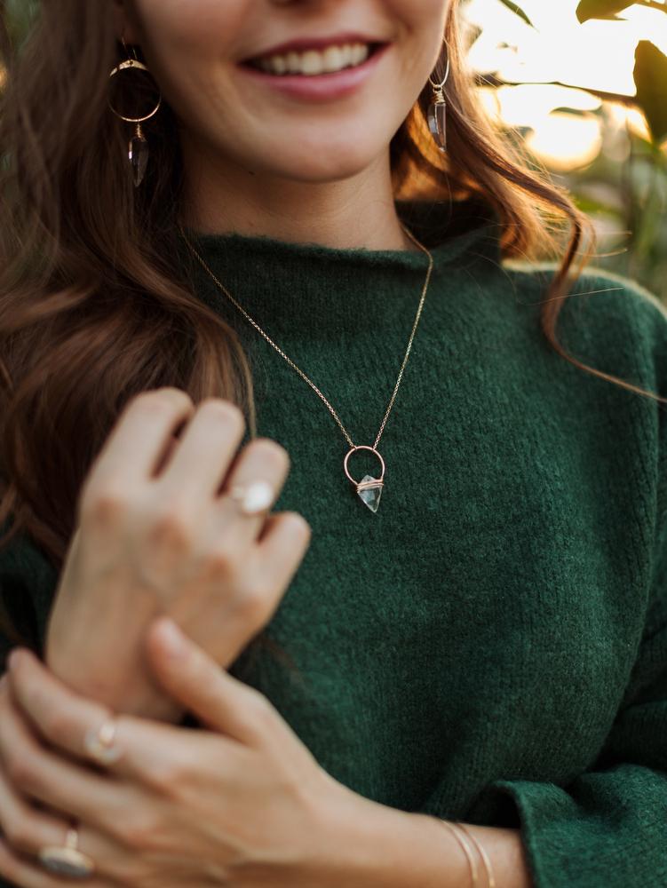 Albatross Necklace in Crystal Quartz