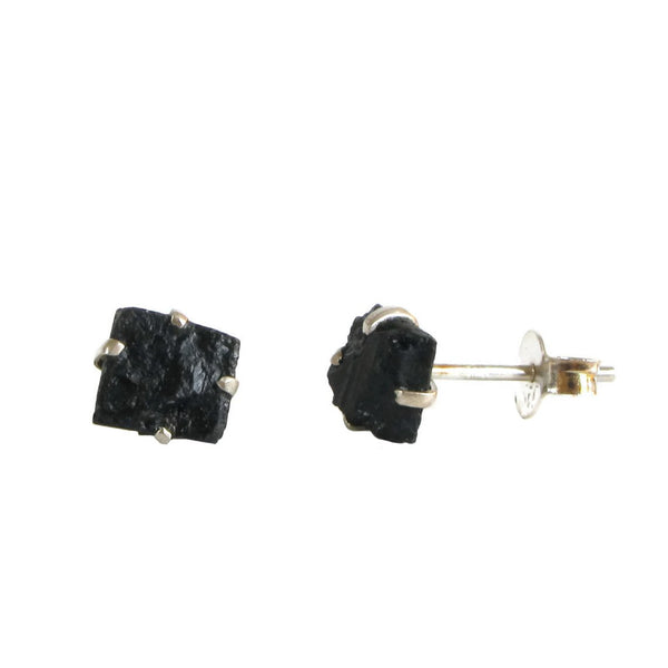 Raw Gemstone Stud Earrings