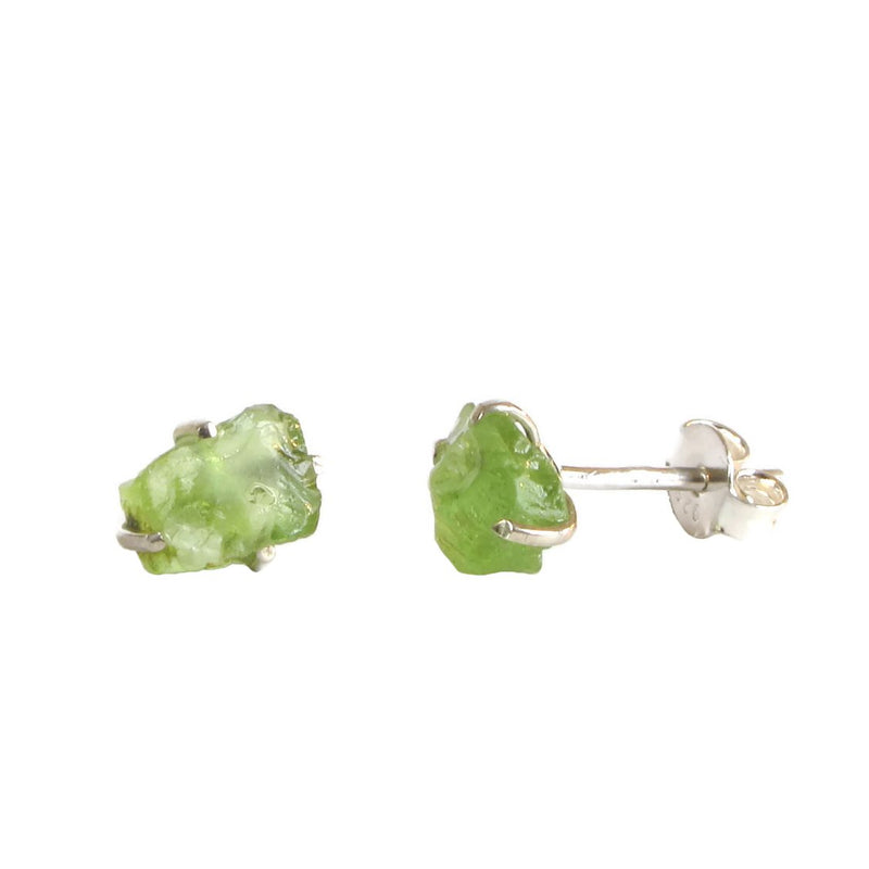 Raw Gemstone Stud Earrings