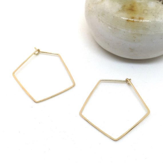 Pentagon Shaped Hoops