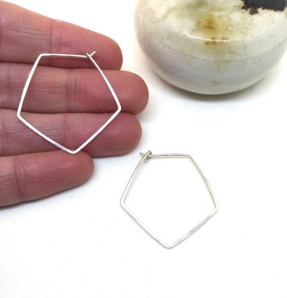 Pentagon Shaped Hoops