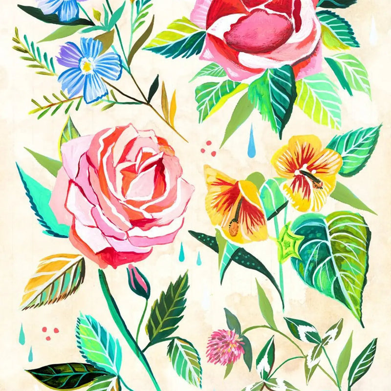 Vintage Florals Print