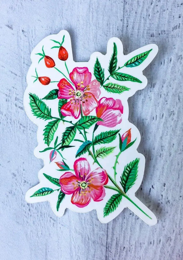 Wild Rose- Matte Laminate Sticker