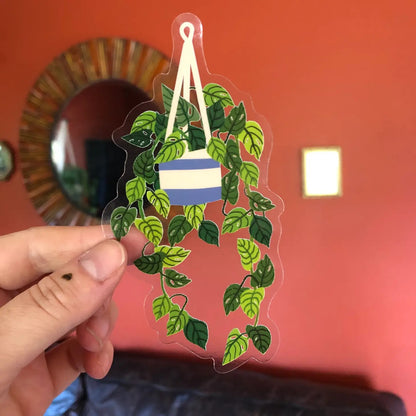 Transparent Hanging Pothos Sticker