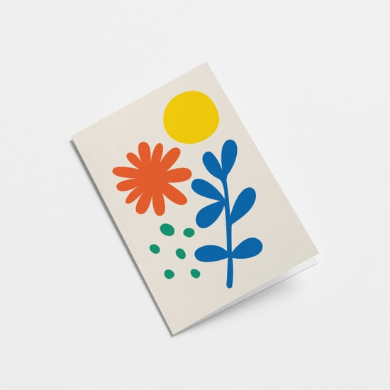 Flower and Sun Card