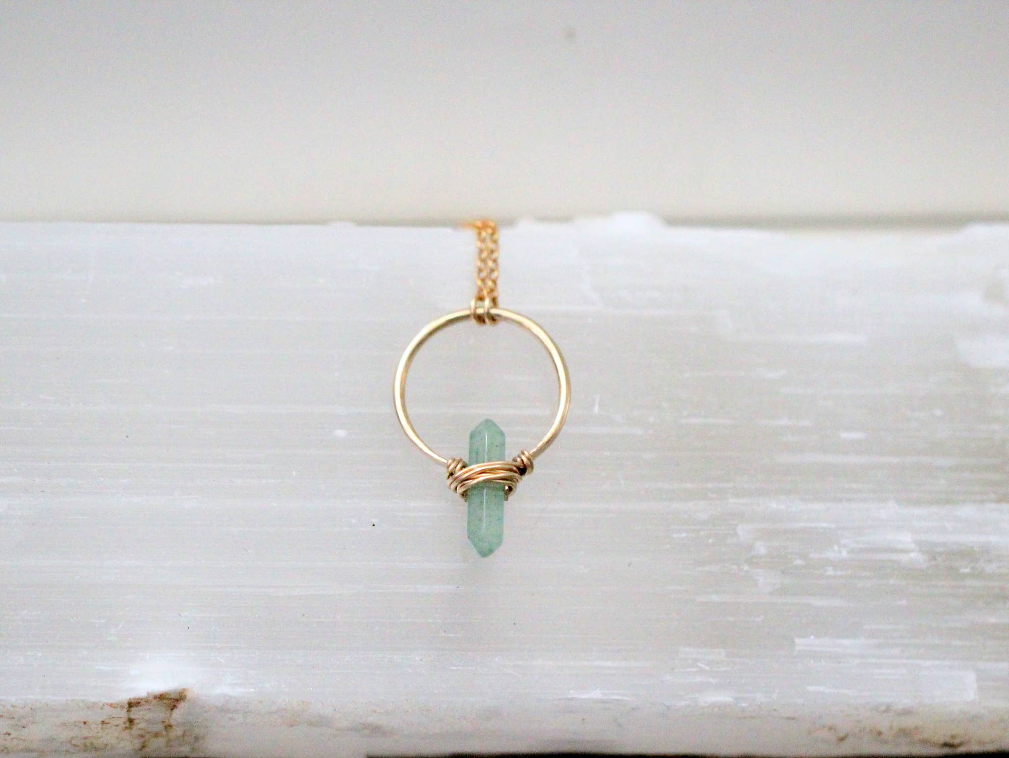 Aquamarine Crest Necklace