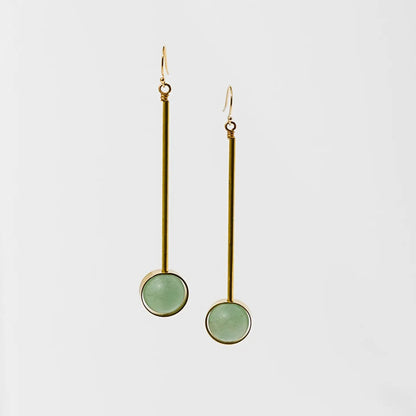 Aberrant Brass and Stone Earrings