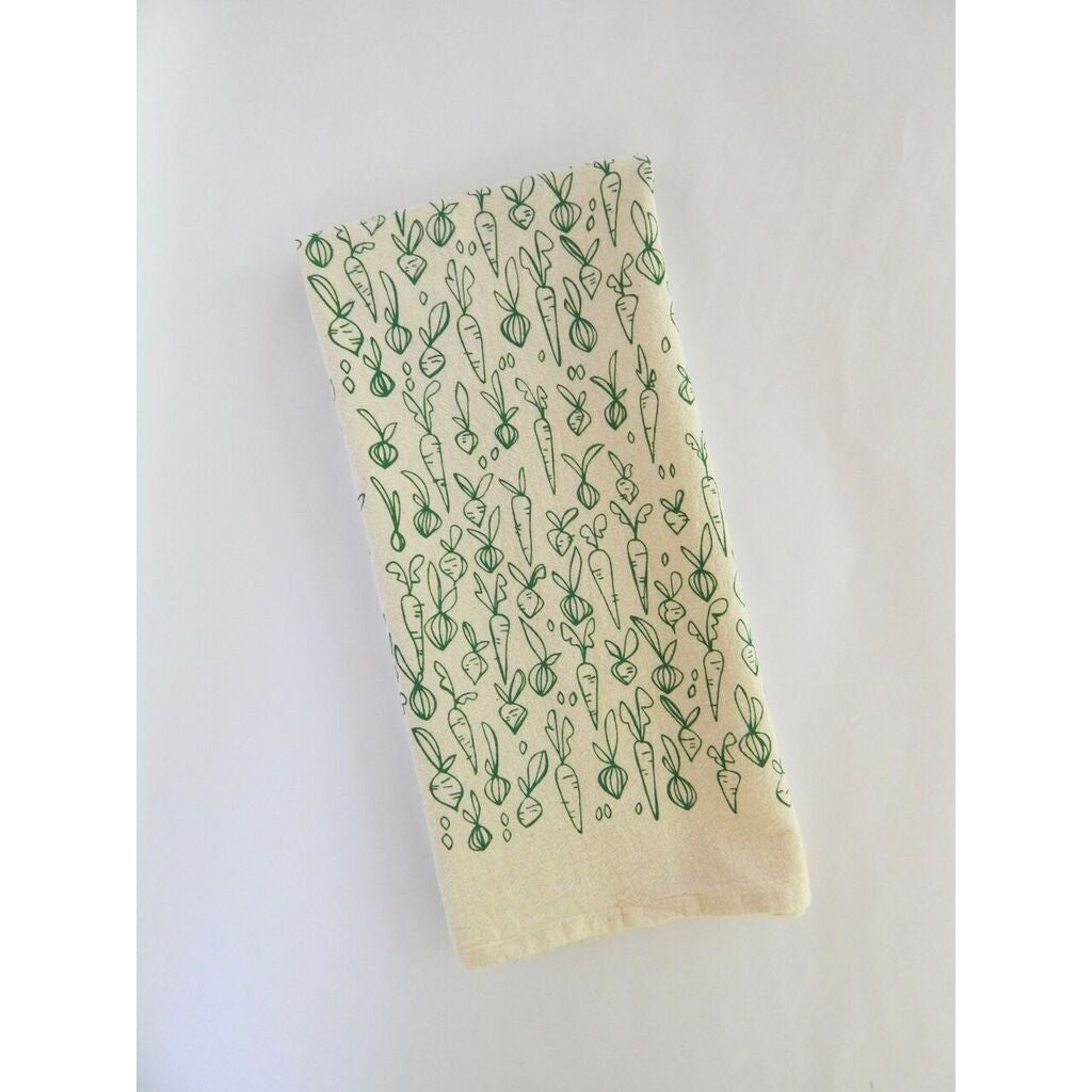 Root Vegetable Kitchen Towel, Tea Towel