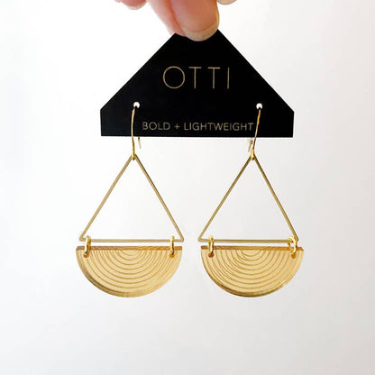 Half Moon Earrings in Gold