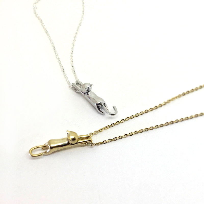 Dangling Cat Dainty Necklace