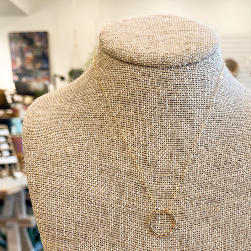 One Ring Necklace in Gold Fill