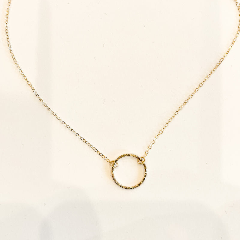 One Ring Necklace in Gold Fill