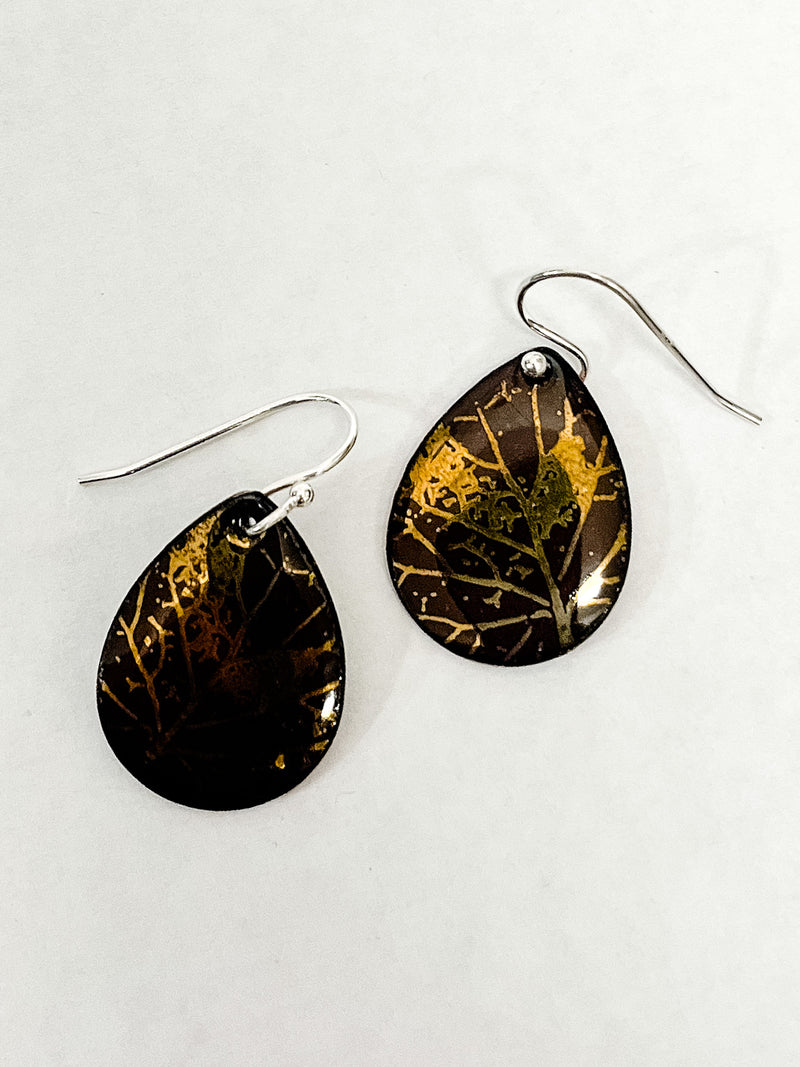 Medium Teardrop Enamel Earrings- Various Patterns!