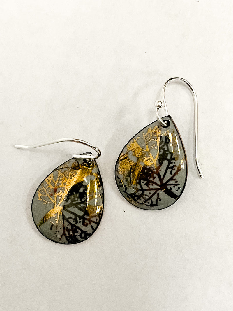 Medium Teardrop Enamel Earrings- Various Patterns!
