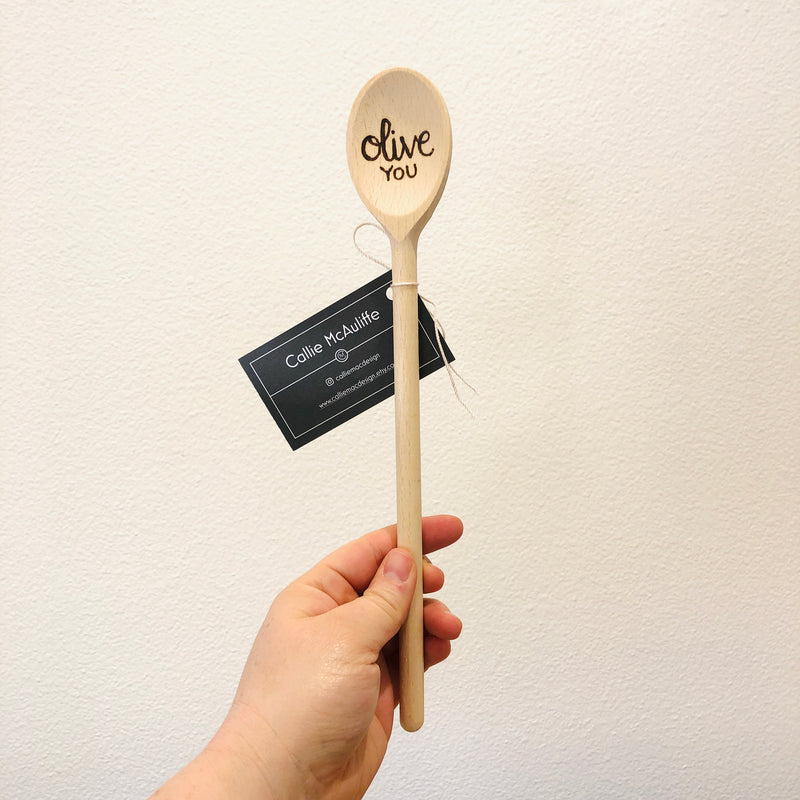 Wooden Spoon - Olive You