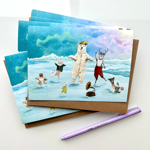Polar Prancing Holiday Cards - Set of 6