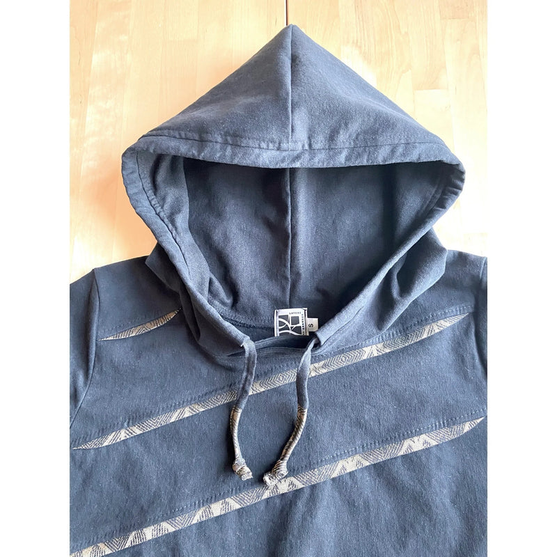 Ninja Pullover Hoodie in Soft Black Twill