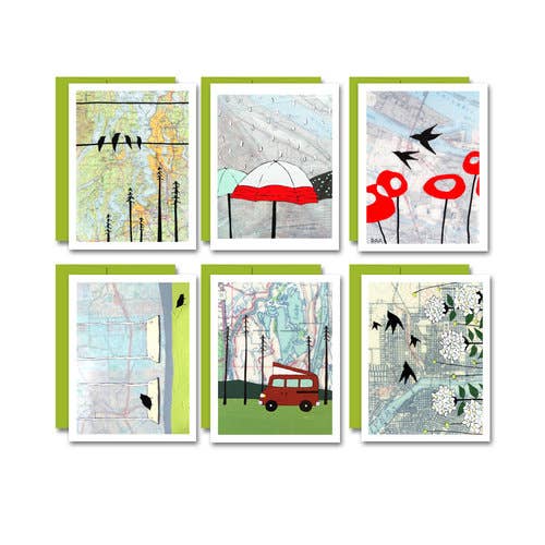 Map Paintings: Northwest Card Set