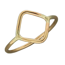 Open Diamond Shape Gold Fill Ring