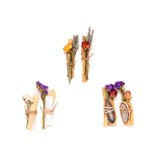 Palo Santo Flora Bundle with Lavender, Rose, and Cedar