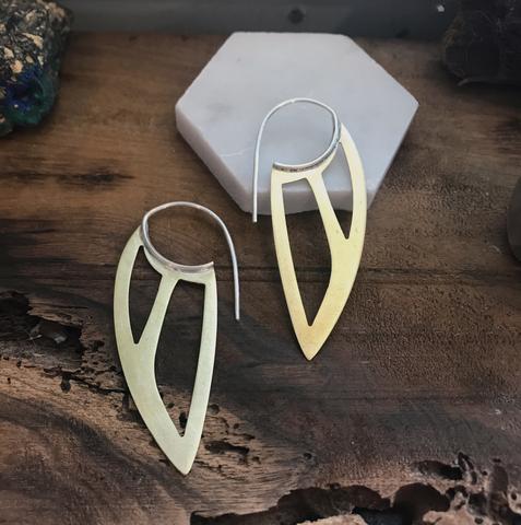 Brass Wing Earrings